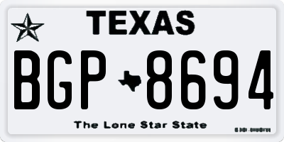 TX license plate BGP8694
