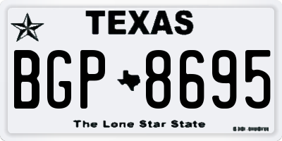 TX license plate BGP8695