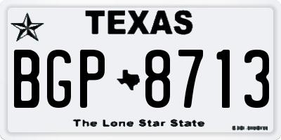TX license plate BGP8713