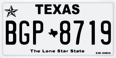 TX license plate BGP8719