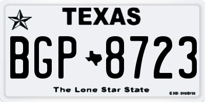 TX license plate BGP8723