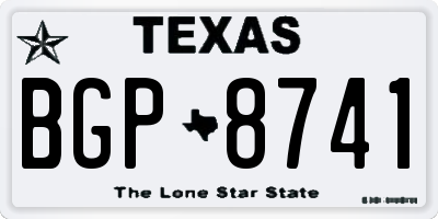 TX license plate BGP8741