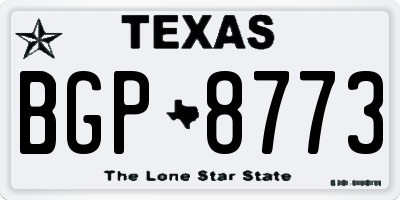 TX license plate BGP8773
