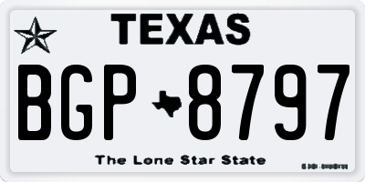 TX license plate BGP8797