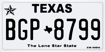 TX license plate BGP8799