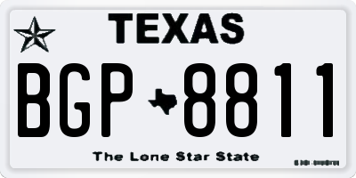 TX license plate BGP8811