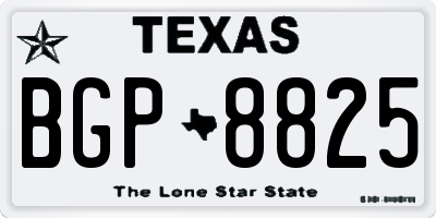 TX license plate BGP8825