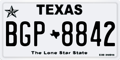 TX license plate BGP8842