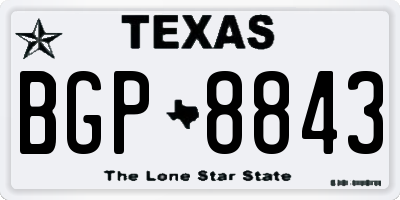 TX license plate BGP8843