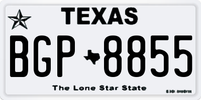 TX license plate BGP8855