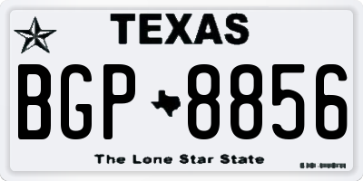TX license plate BGP8856