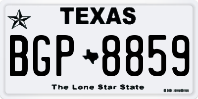 TX license plate BGP8859