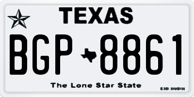 TX license plate BGP8861