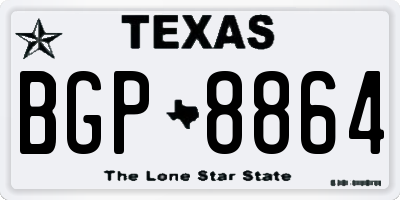 TX license plate BGP8864