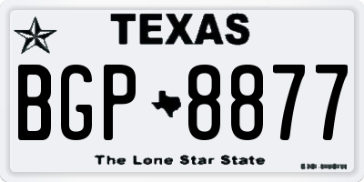 TX license plate BGP8877
