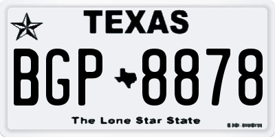 TX license plate BGP8878
