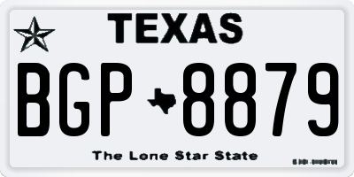 TX license plate BGP8879