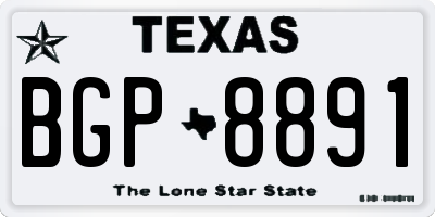 TX license plate BGP8891
