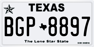 TX license plate BGP8897