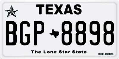 TX license plate BGP8898