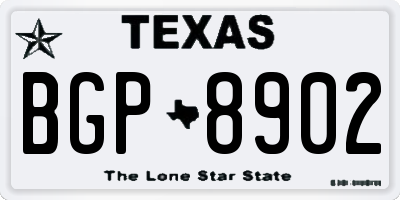 TX license plate BGP8902