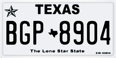 TX license plate BGP8904