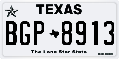 TX license plate BGP8913