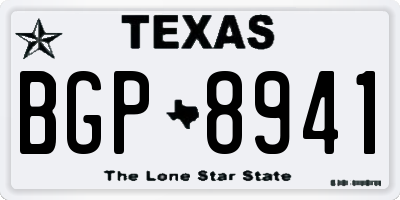 TX license plate BGP8941