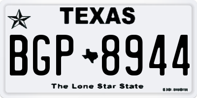 TX license plate BGP8944