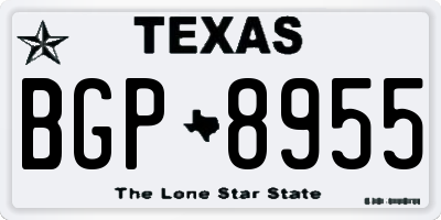 TX license plate BGP8955