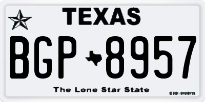 TX license plate BGP8957