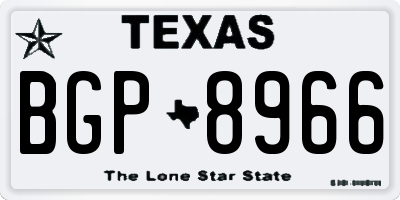 TX license plate BGP8966