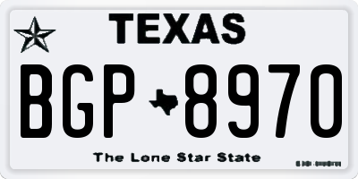 TX license plate BGP8970