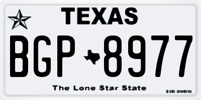 TX license plate BGP8977