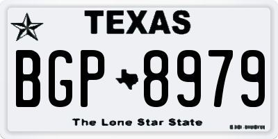 TX license plate BGP8979