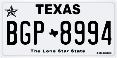 TX license plate BGP8994