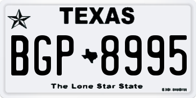 TX license plate BGP8995