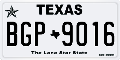TX license plate BGP9016