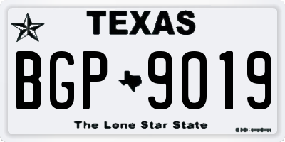 TX license plate BGP9019