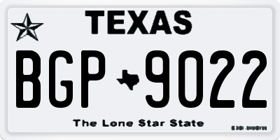 TX license plate BGP9022