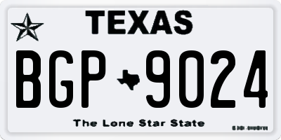 TX license plate BGP9024