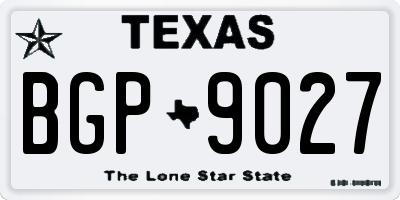 TX license plate BGP9027