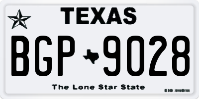 TX license plate BGP9028