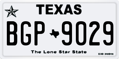 TX license plate BGP9029