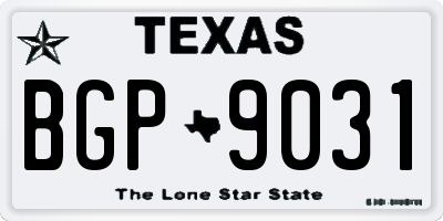 TX license plate BGP9031