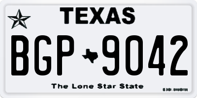 TX license plate BGP9042