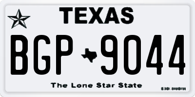 TX license plate BGP9044