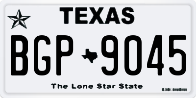 TX license plate BGP9045