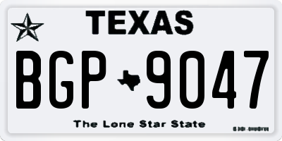 TX license plate BGP9047
