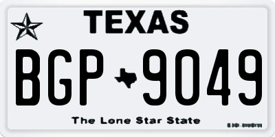 TX license plate BGP9049